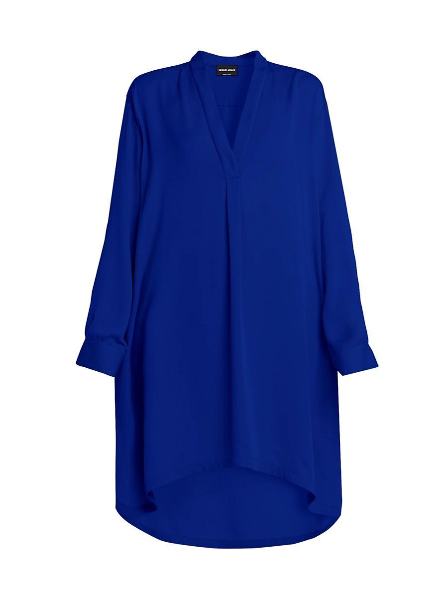 Womens Silk Georgette Tunic Blouse Product Image