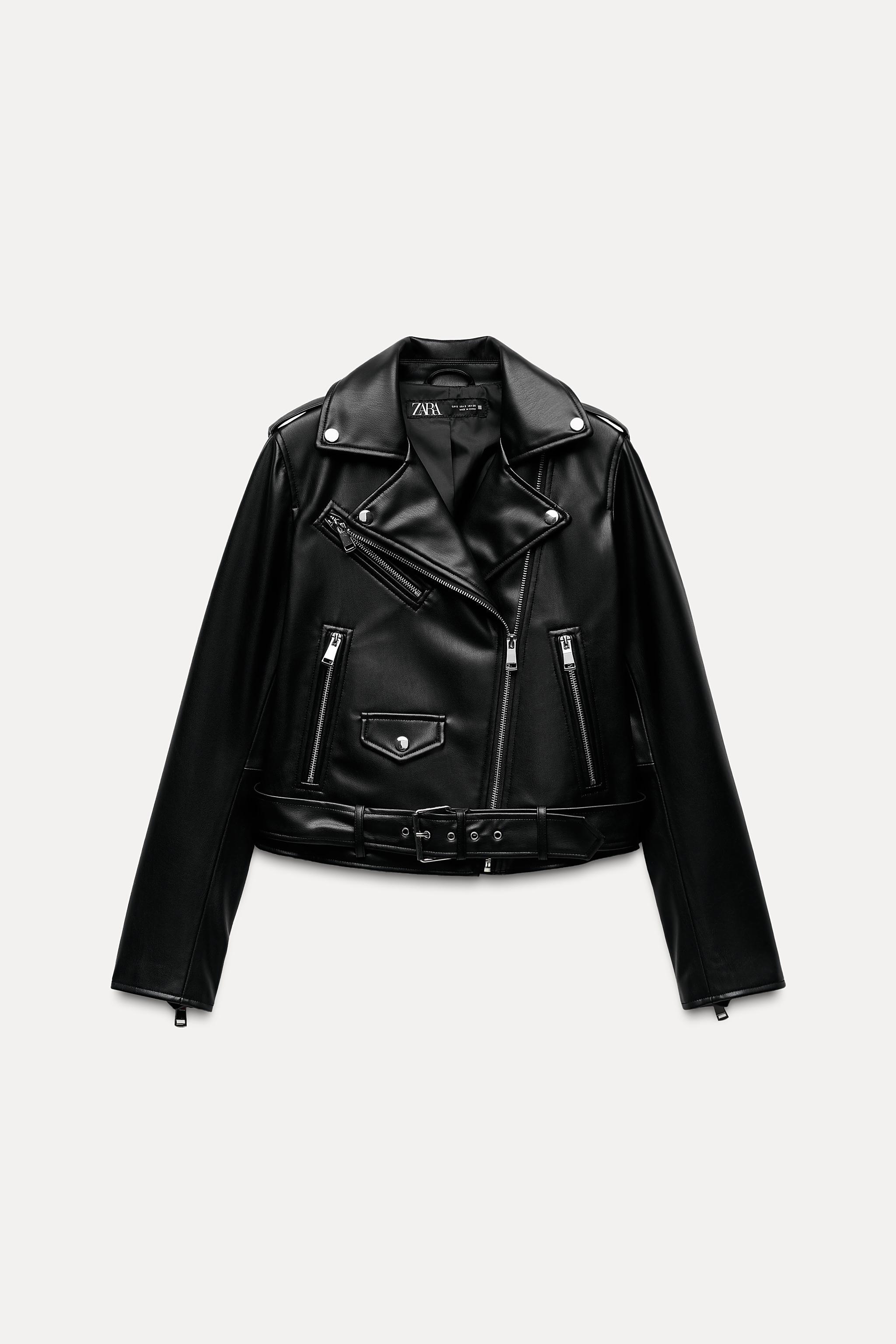 FAUX LEATHER BIKER JACKET Product Image