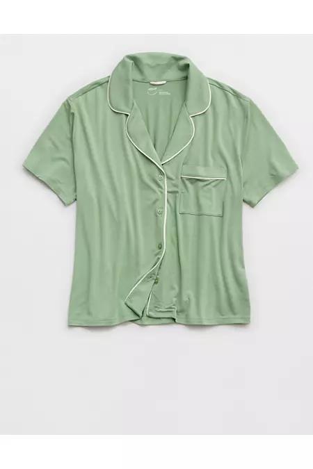 Aerie Real SoftÂ® Short Sleeve Pajama Shirt Women's Product Image