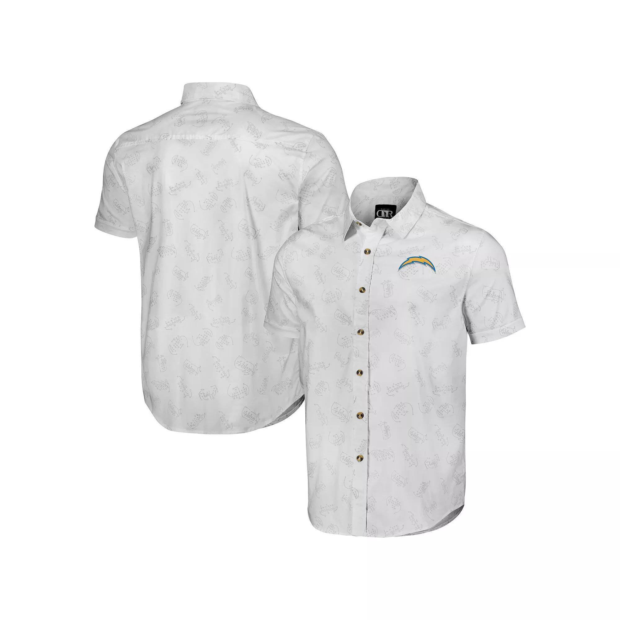 Men's NFL x Darius Rucker Collection by Fanatics White New Orleans Saints Woven Short Sleeve Button Up Shirt, Size: Small Product Image