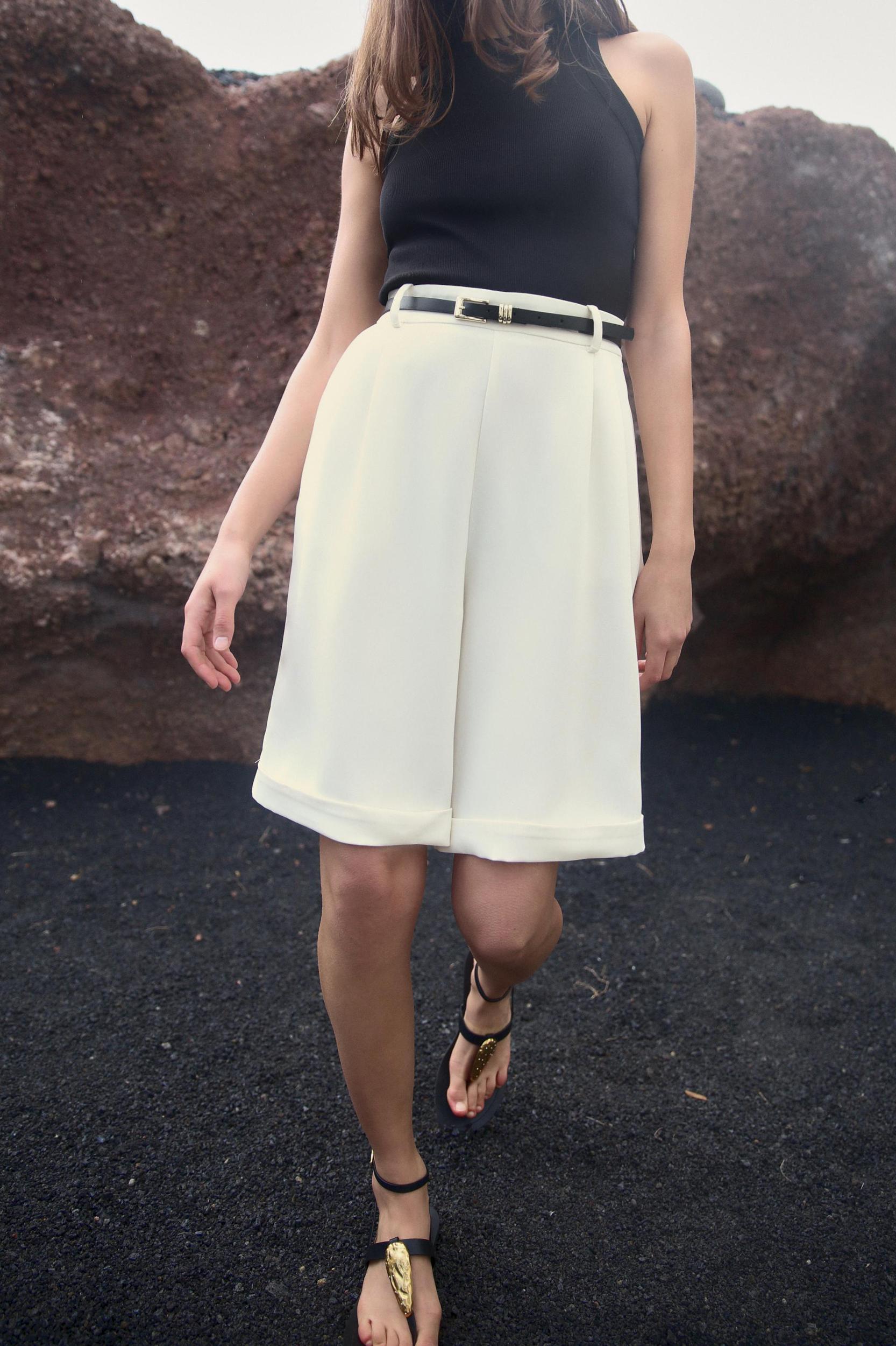 BELTED COMBINATION SHORT JUMPSUIT Product Image