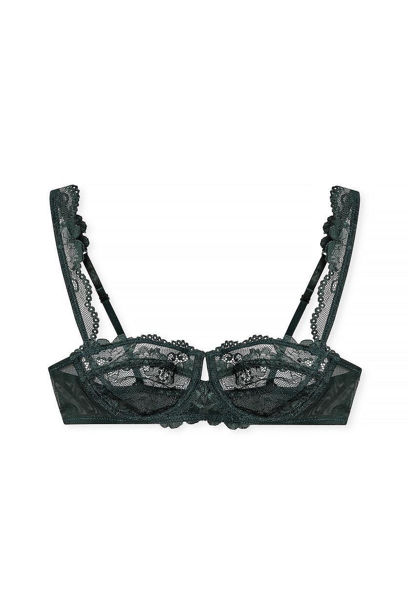 Wide Strap Lace Balconette Bra Product Image