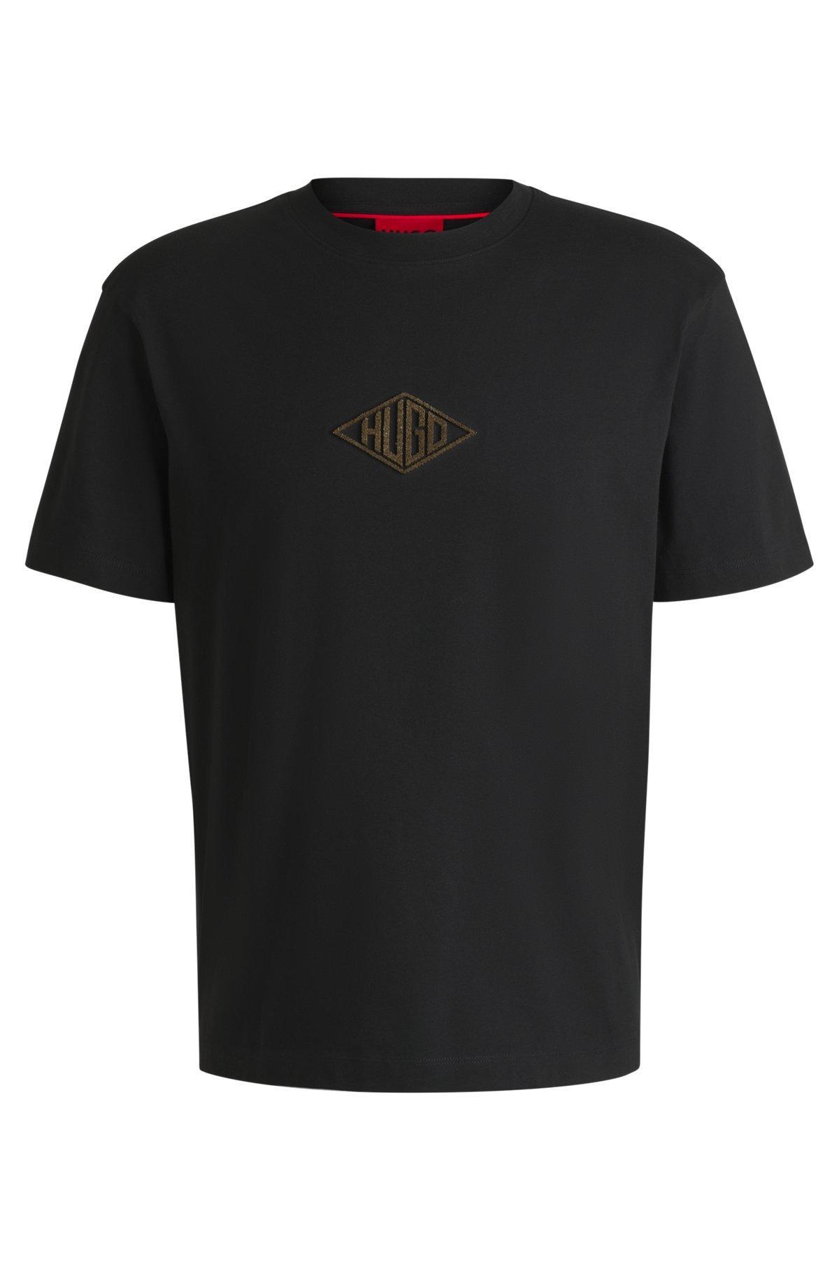 Relaxed-fit T-shirt in cotton with embroidered logo Product Image