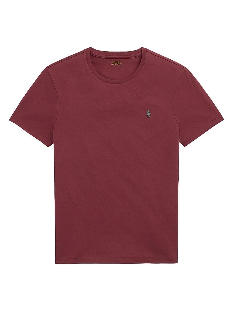 Mens Custom-Slim-Fit Jersey Crewneck T-Shirt Product Image