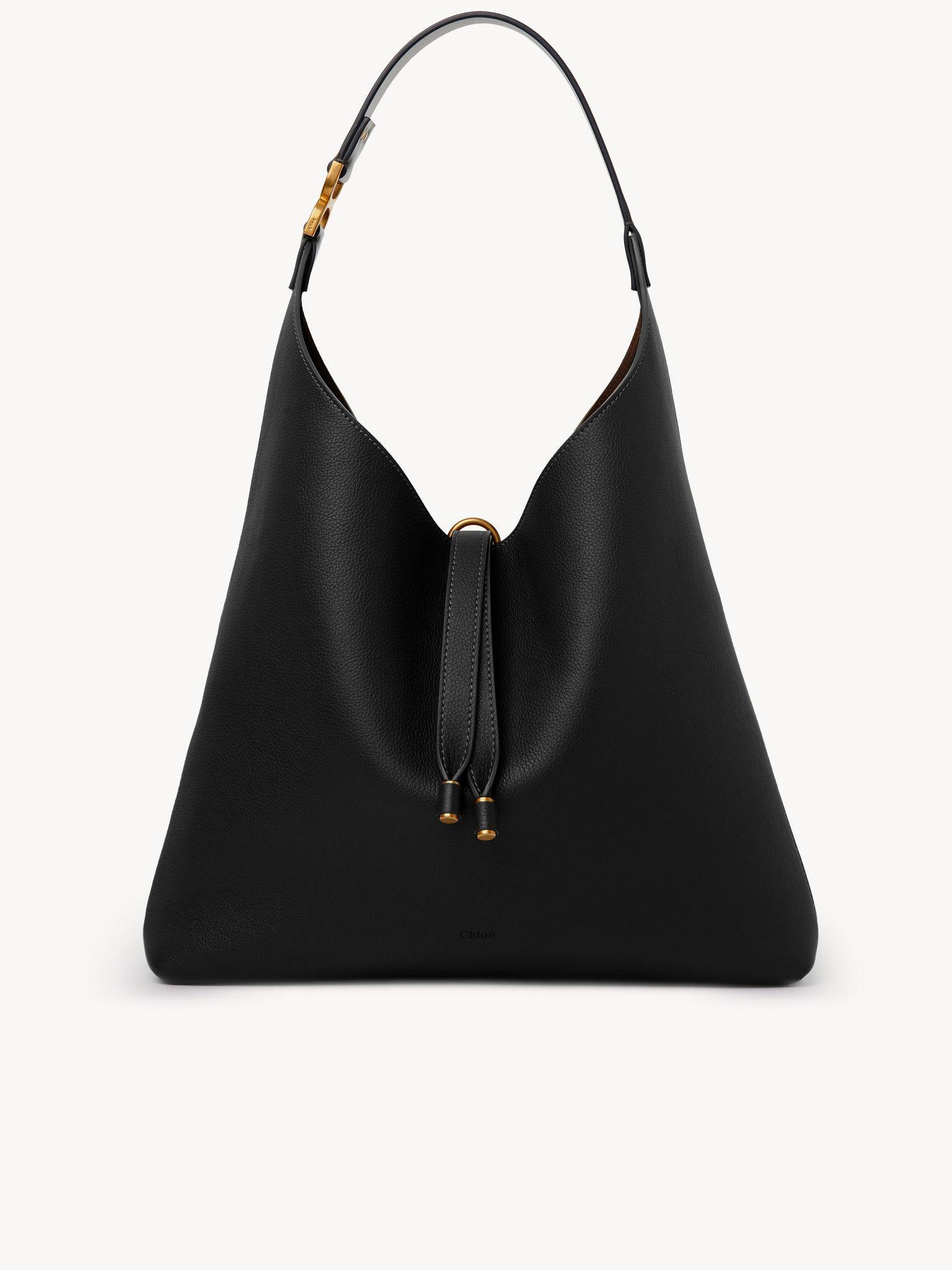 Marcie hobo bag in grained leather Product Image
