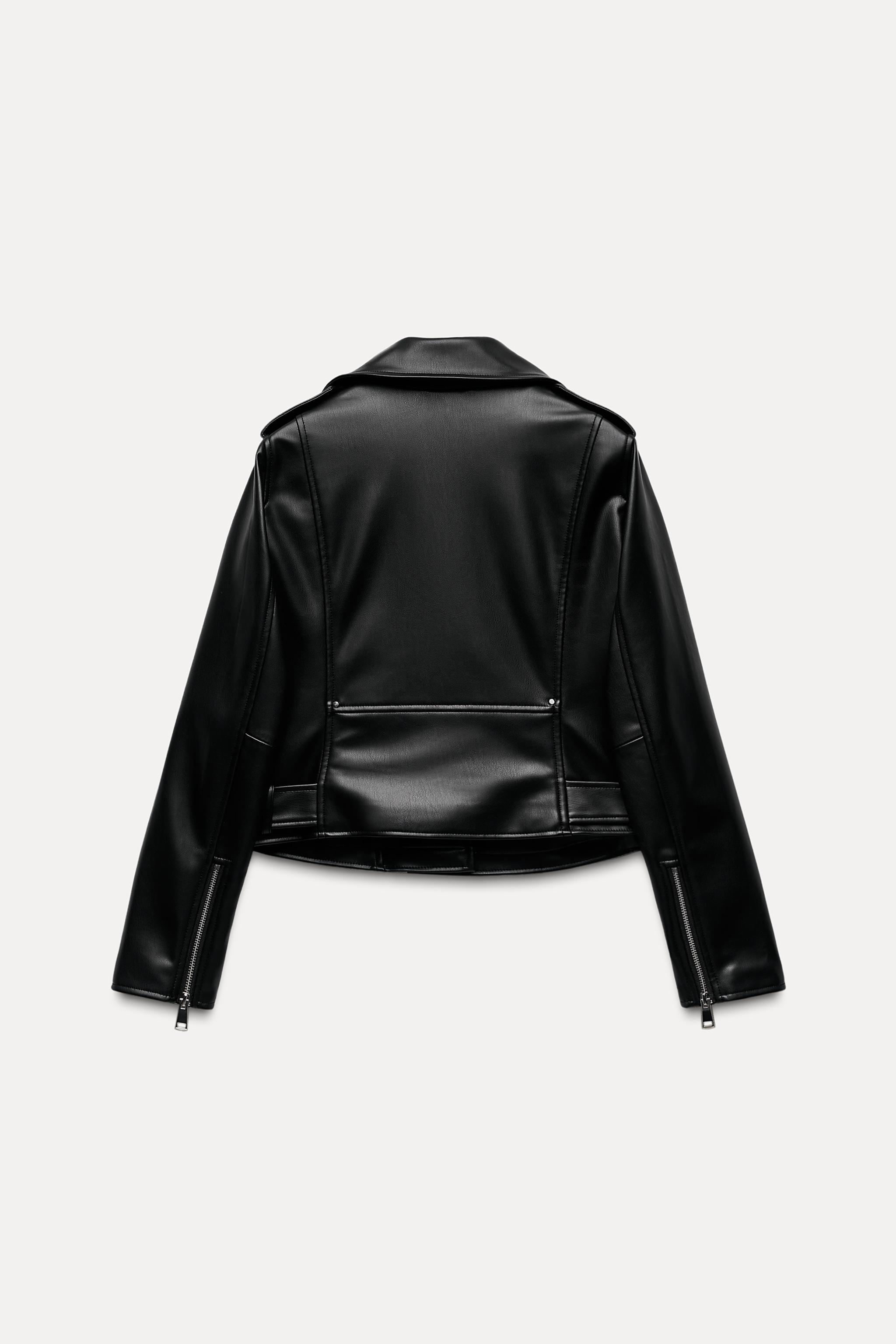 FAUX LEATHER BIKER JACKET Product Image