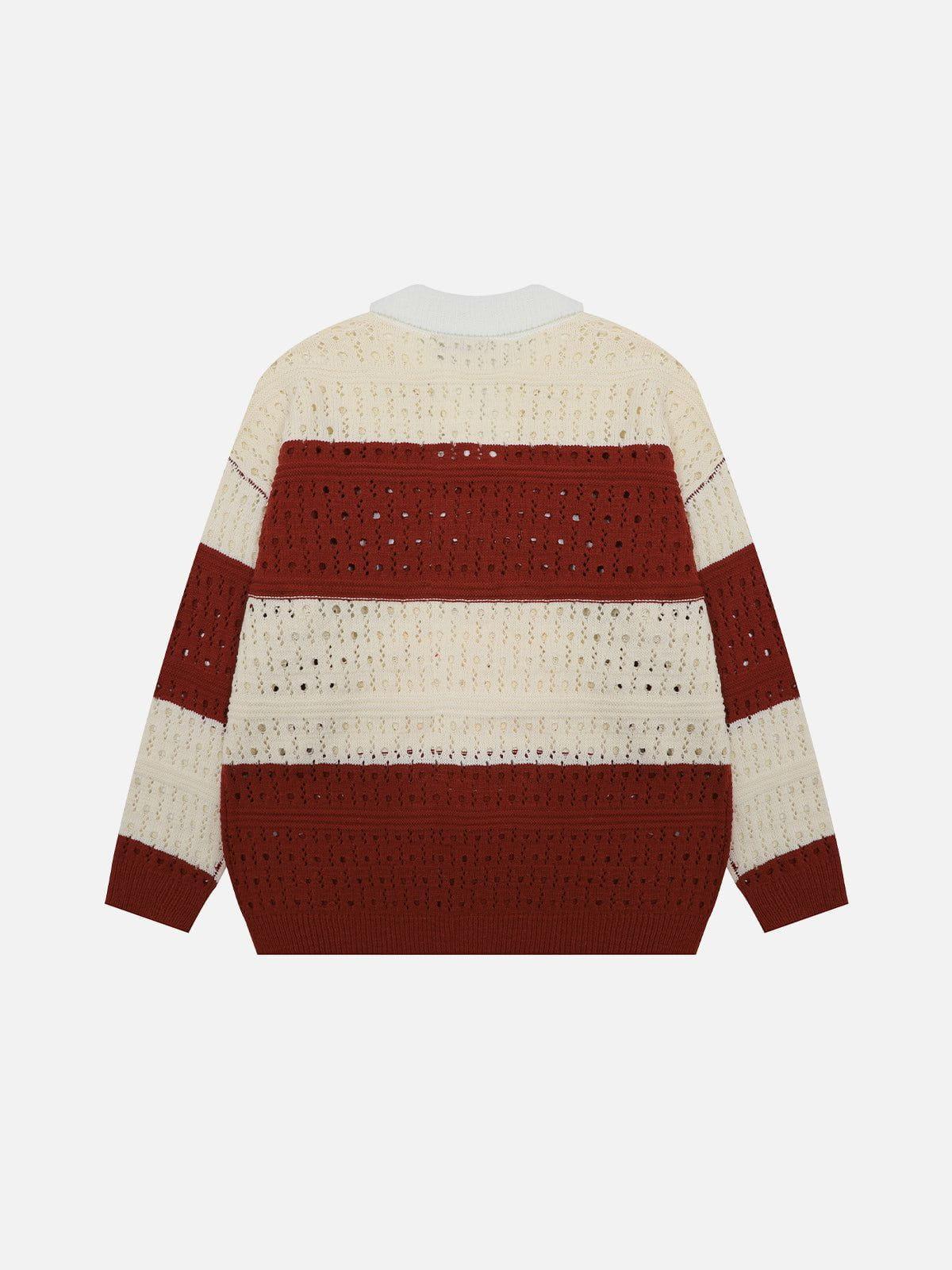 Aelfric Eden Stripe Open Knit Sweater Product Image