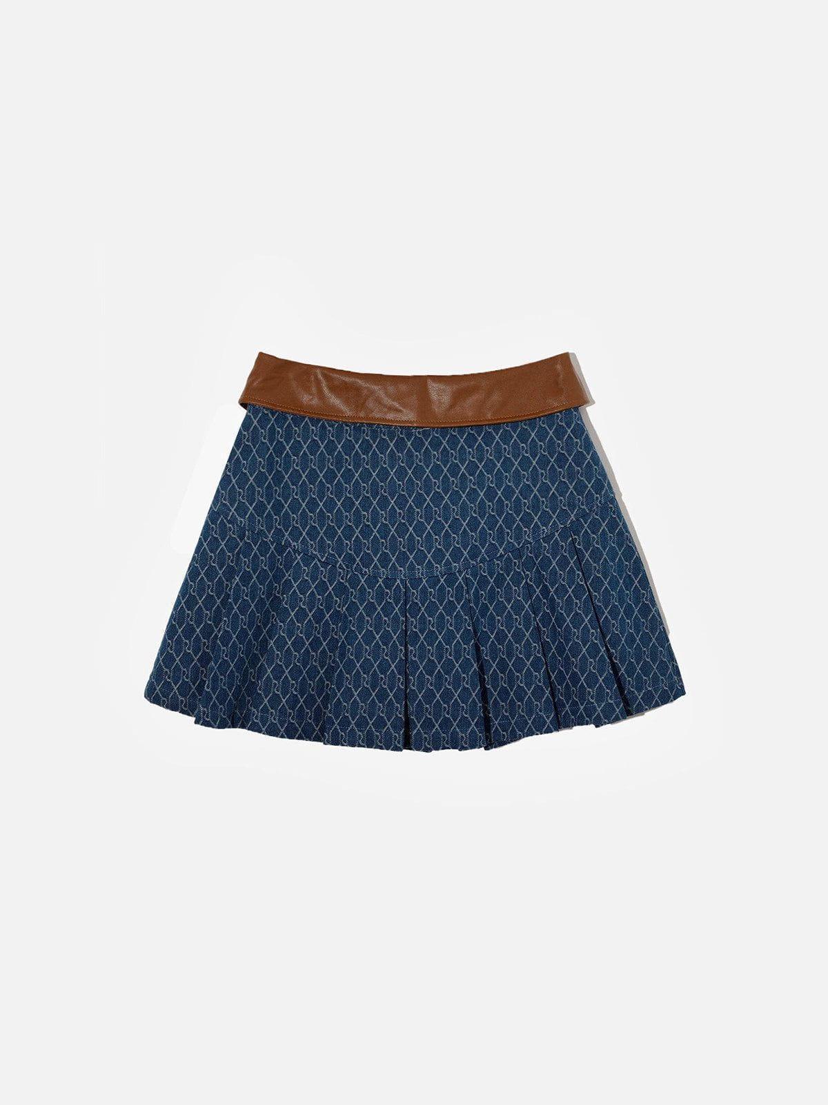 Aelfric Eden Vintage Denim Jacquard Skirt Female Product Image