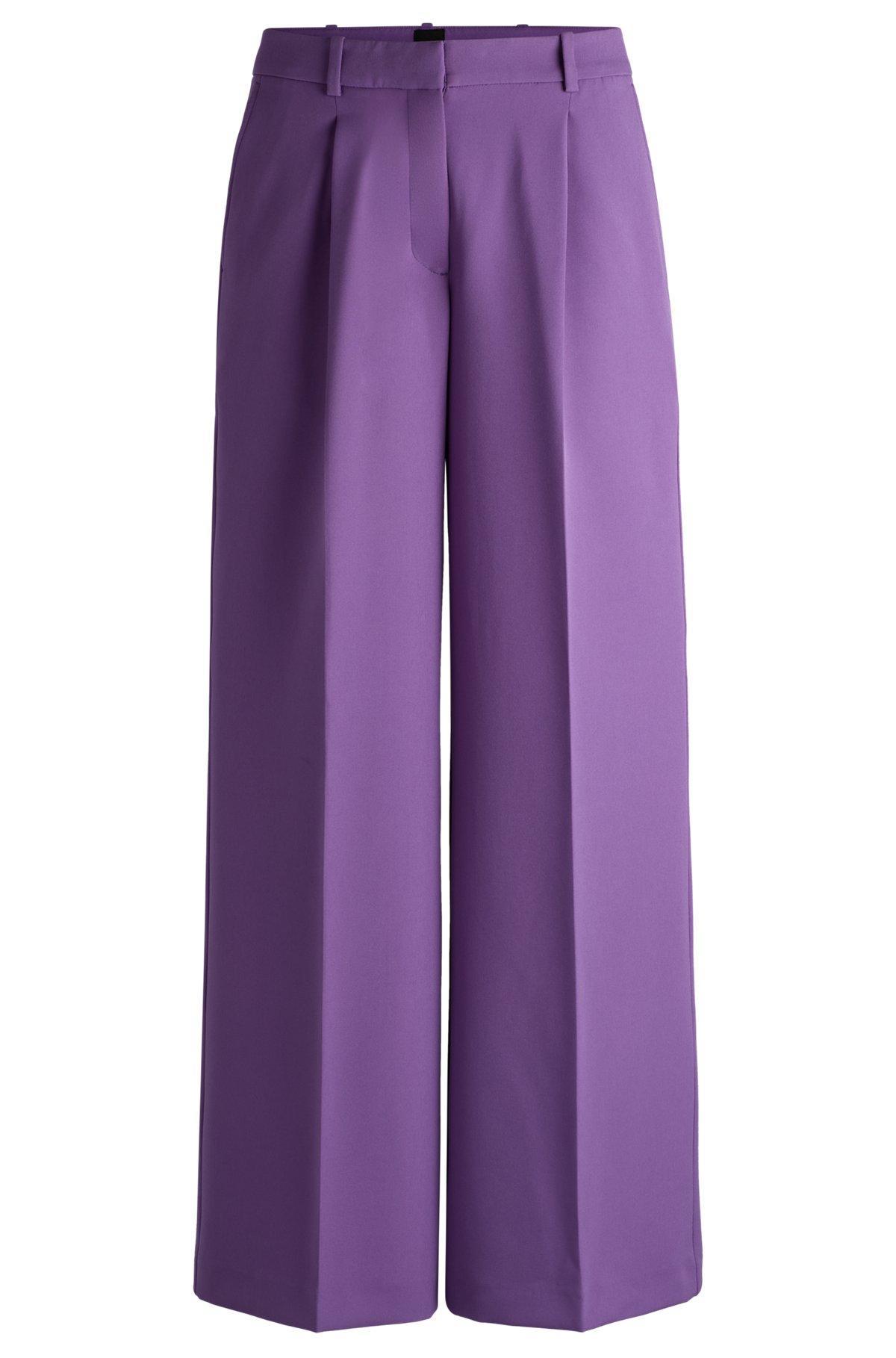 Boot-leg trousers in stretch fabric Product Image