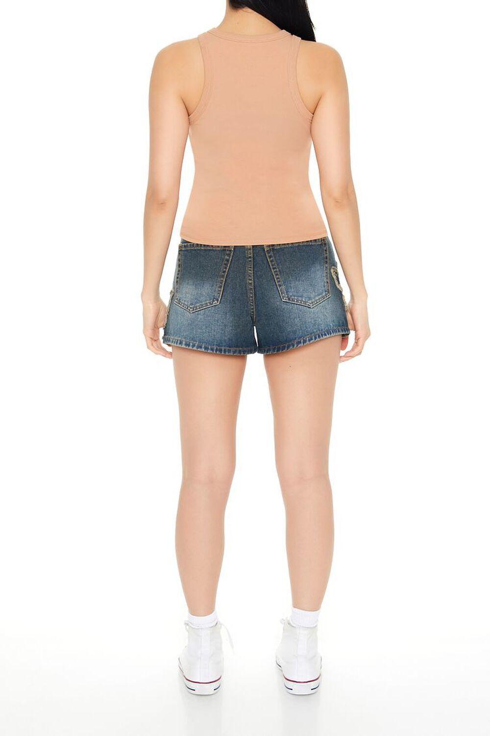 Frayed Butterfly Denim Shorts | Forever 21 Product Image