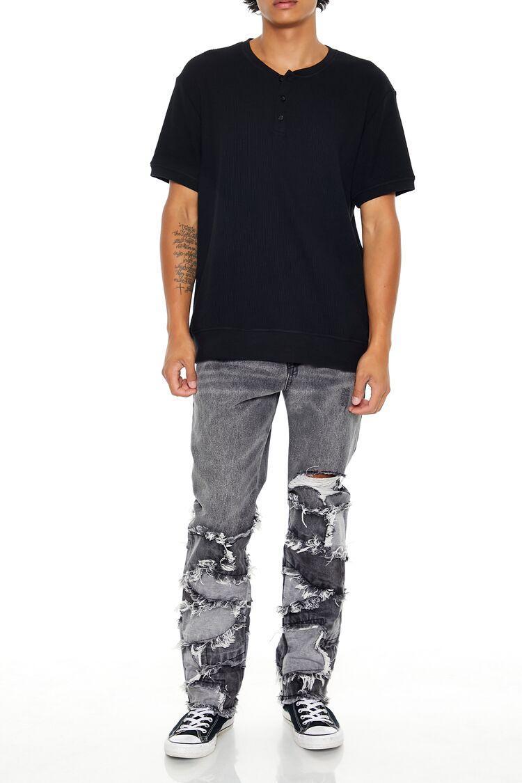 Reworked Destroyed Slim-Fit Jeans | Forever 21 Product Image