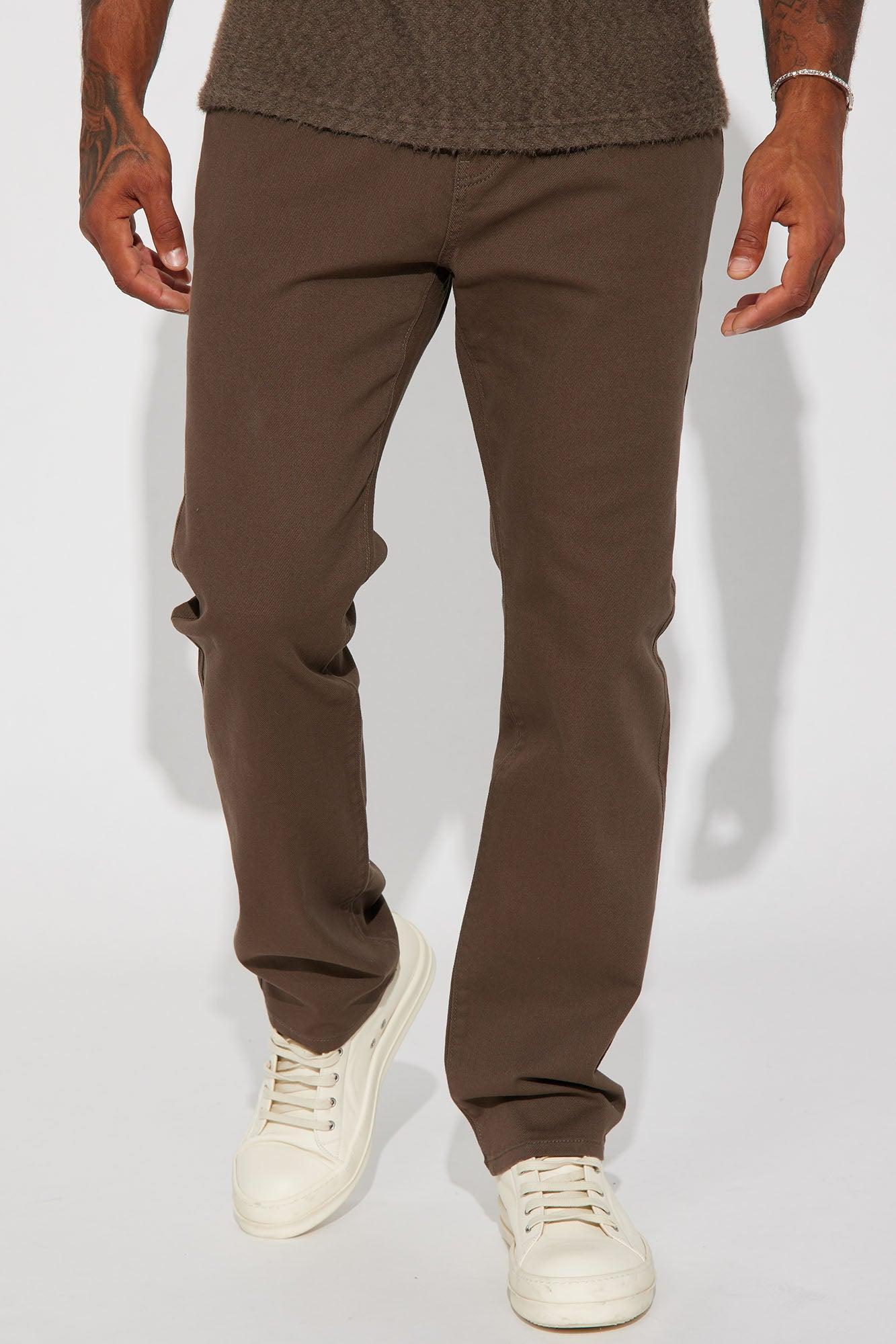 Mike Straight Taper Jeans - Brown Product Image