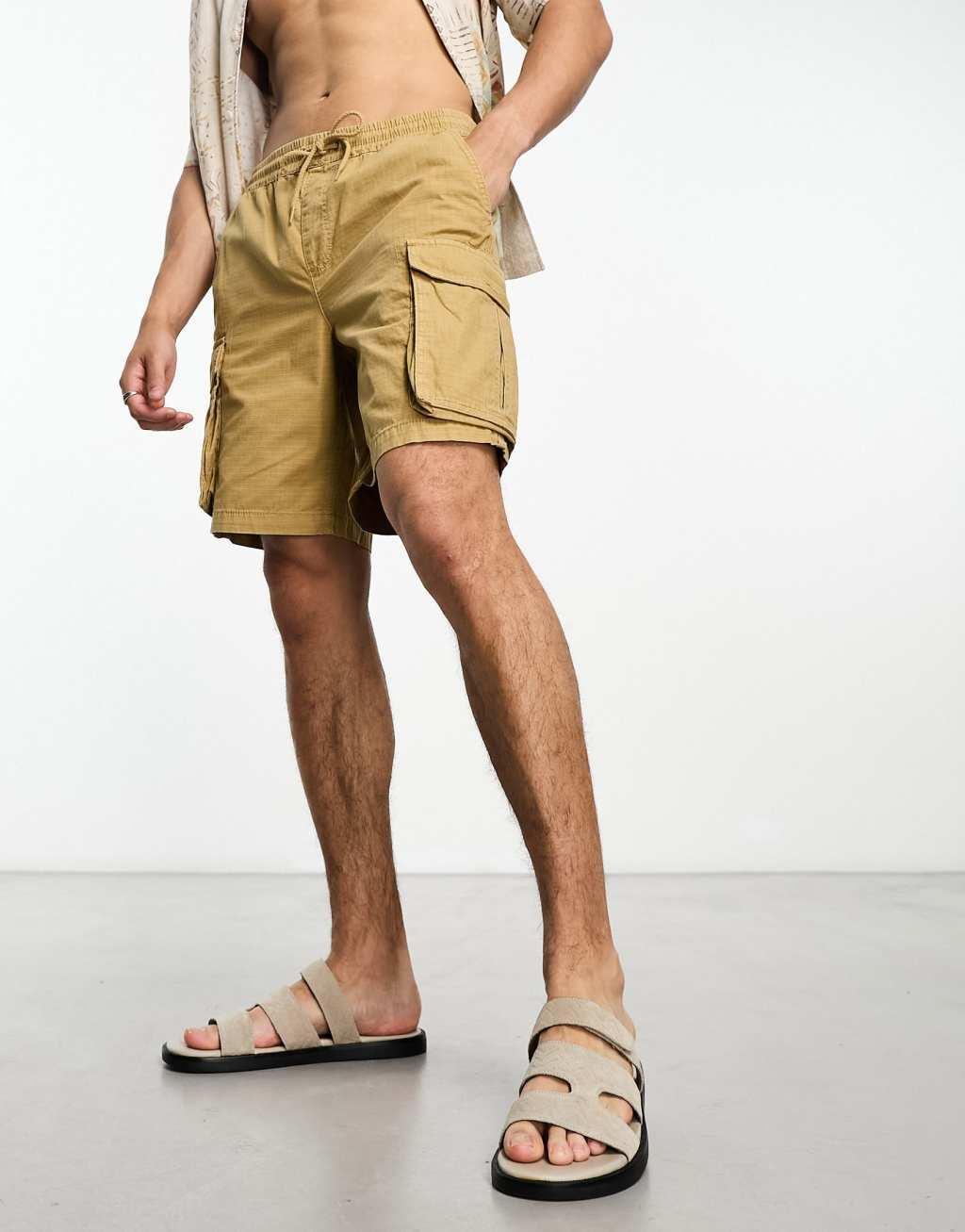 PacSun Marc longline cargo shorts in tan  Product Image