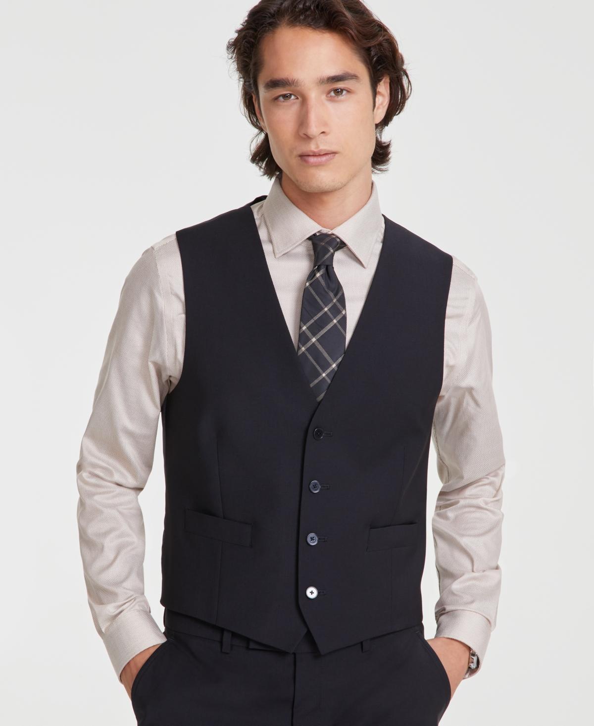 Calvin Klein Mens Slim-Fit Wool Infinite Stretch Suit Vest Product Image