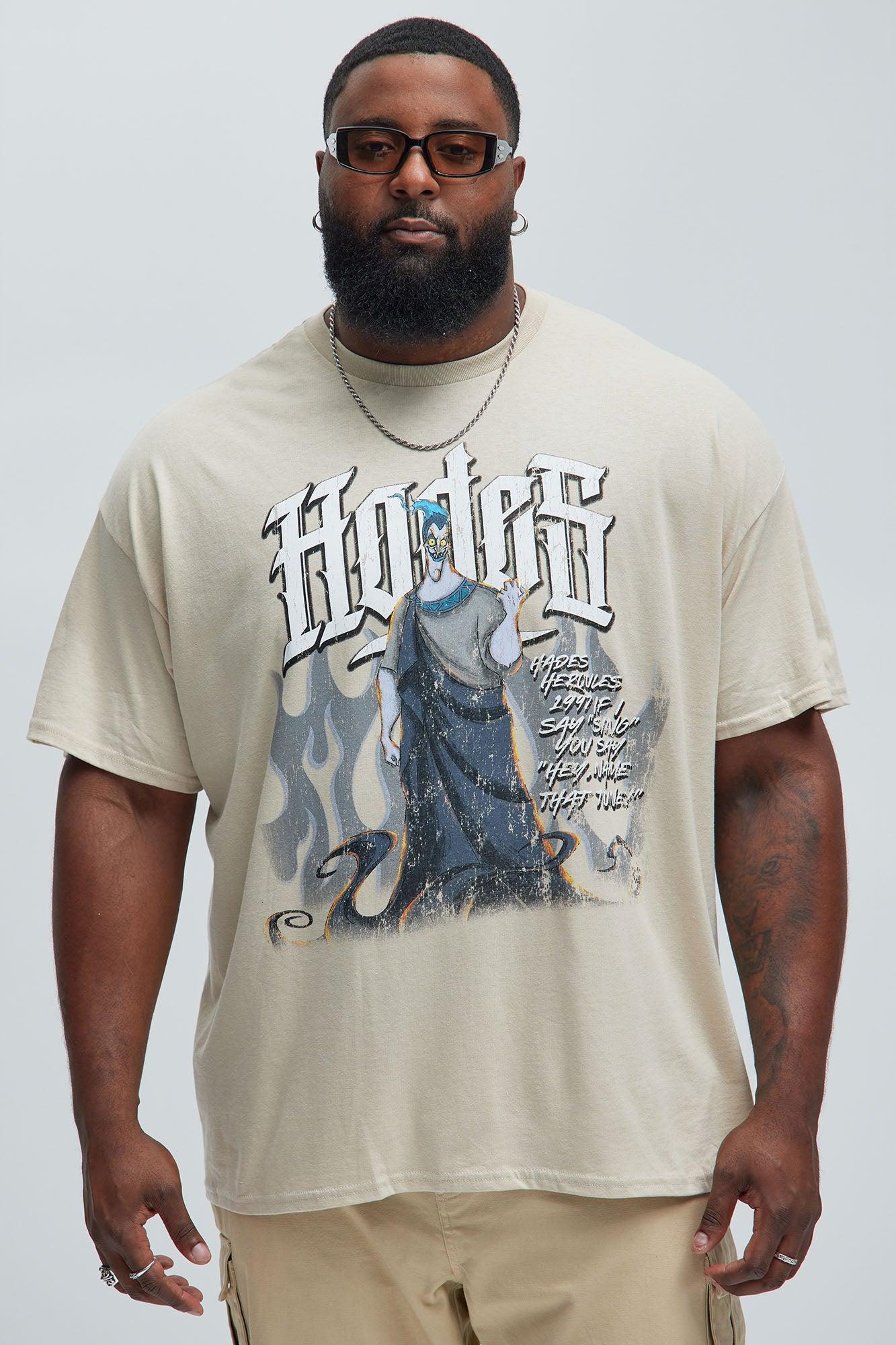 Disney Hades If I Say Sing Oversized Short Sleeve Tee - Sand Product Image