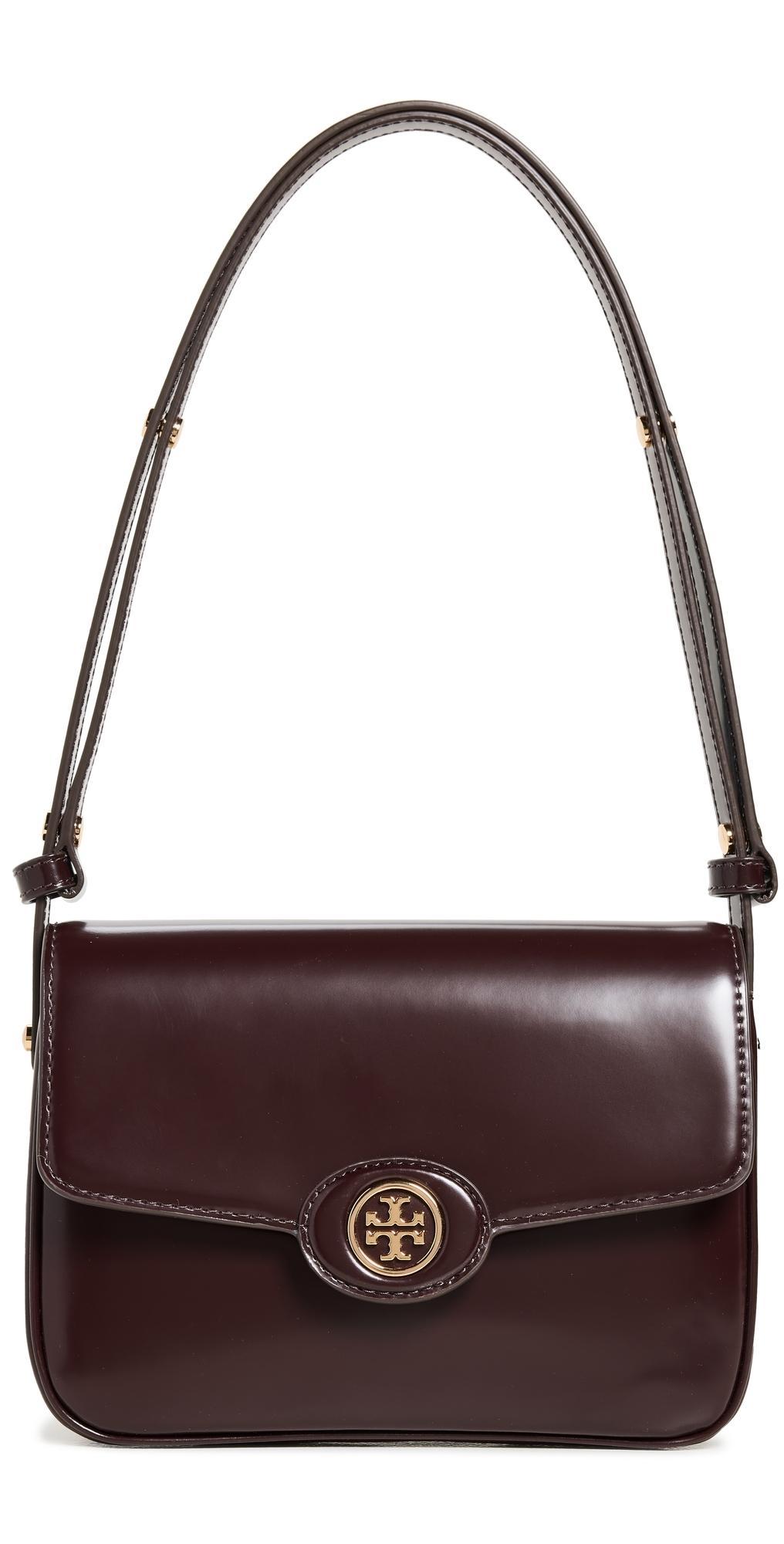 TORY BURCH Robinson Spazzolato Convertible Shoulder Bag Tempranillo Product Image