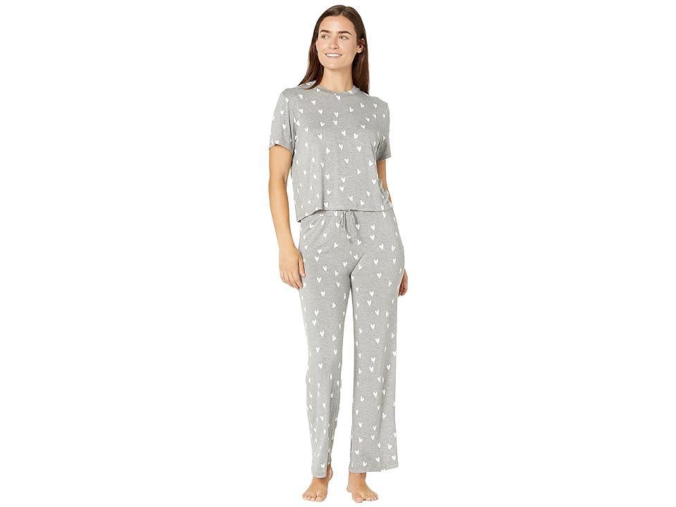 Honeydew Intimates All American PJ Set Heather Grey Hearts L Product Image