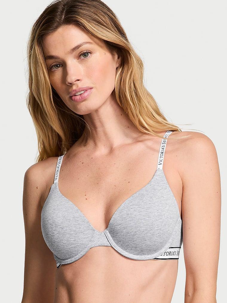 Lightly Lined Full-Coverage Cotton Bra Product Image