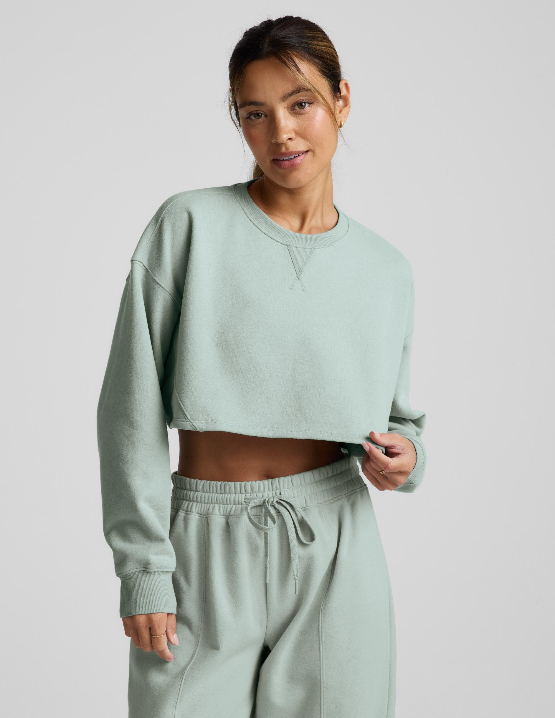 LuxeFleece Cropped Sweatshirt Product Image