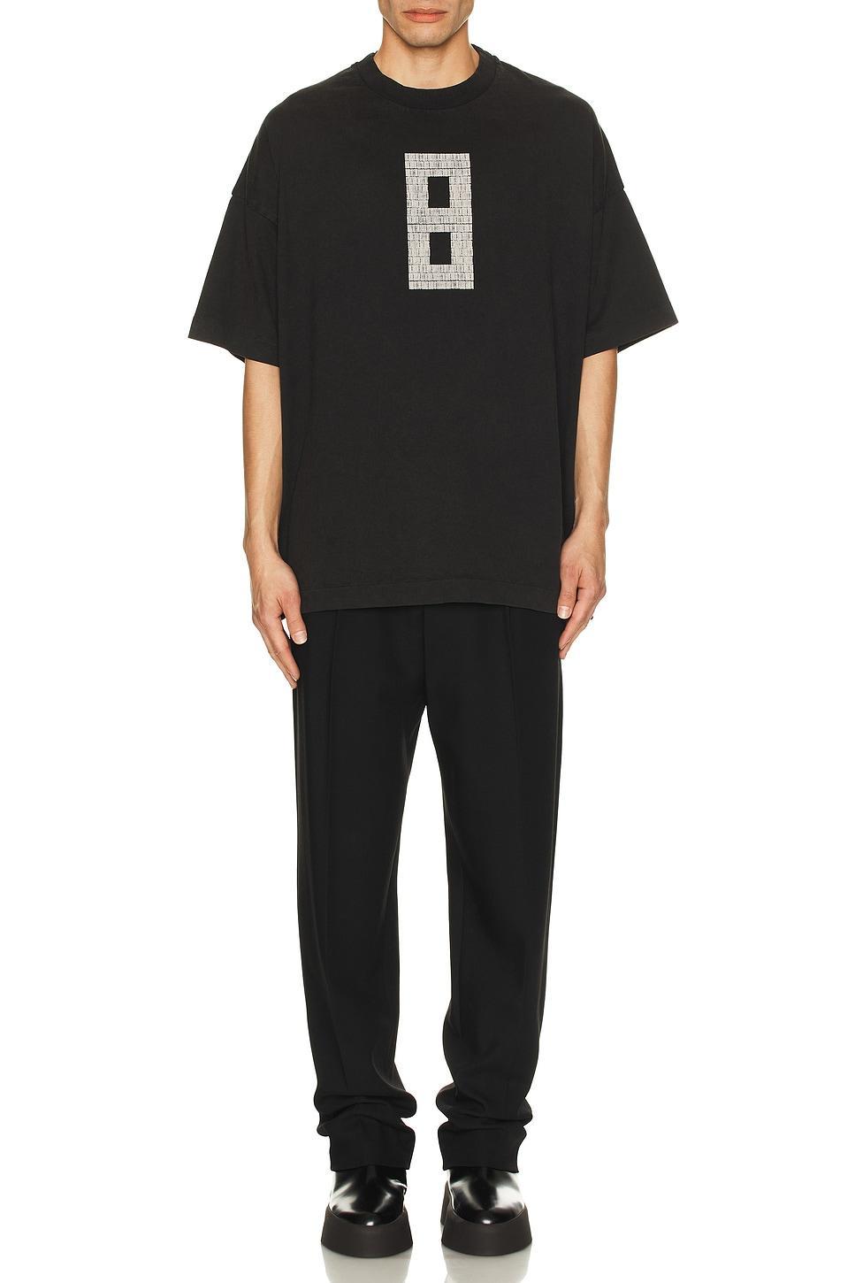 Short Sleeve 8 Grey Print Tee Product Image