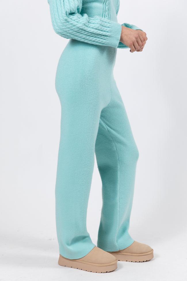 On My List Mint Sweater Lounge Pants FINAL SALE Product Image