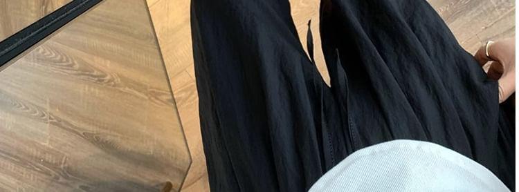 Maternity Elastic Waist Plain Crop Harem Pants Product Image