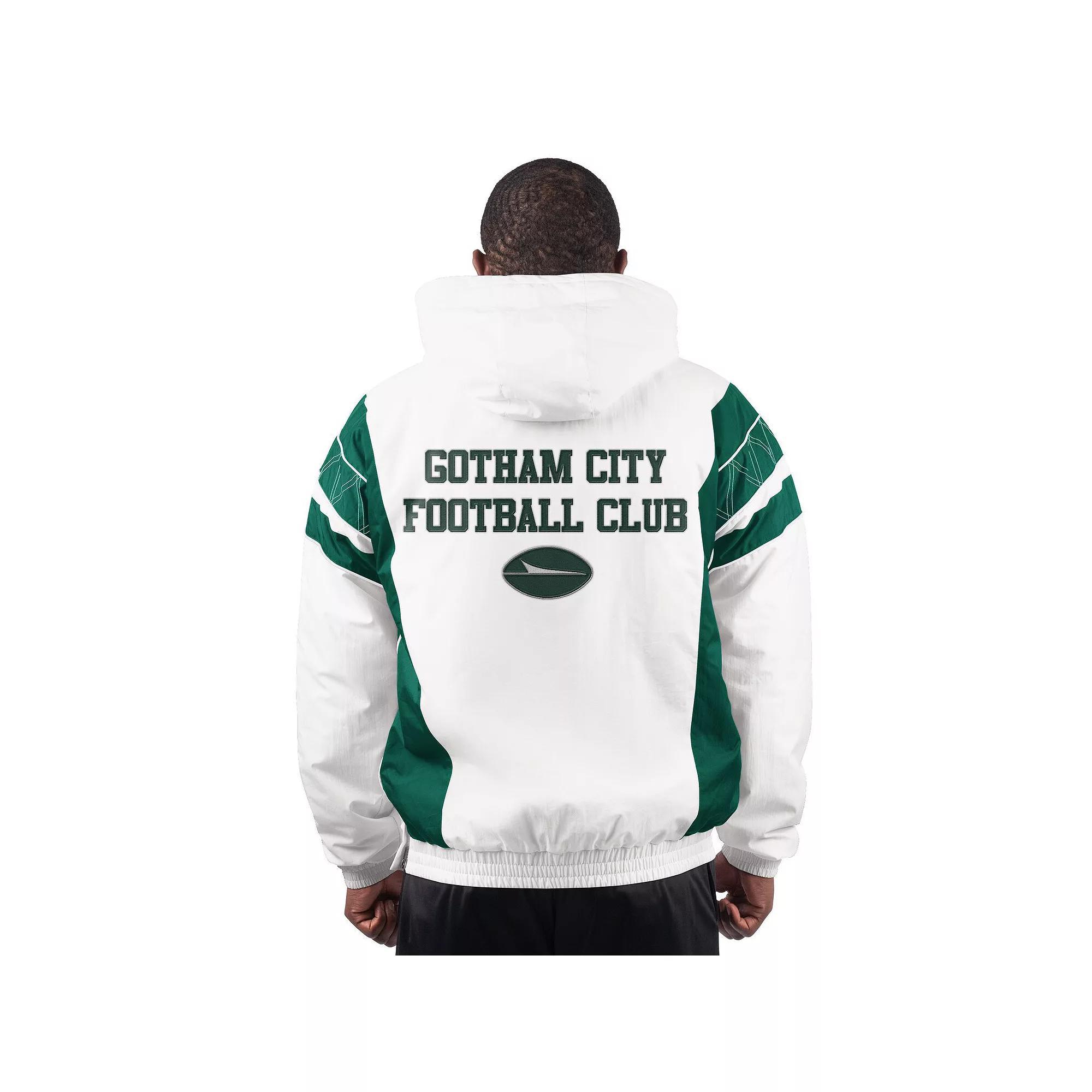 Men's Starter White New York Jets Gotham City Half-Zip Hoodie Jacket, Size: Small Product Image