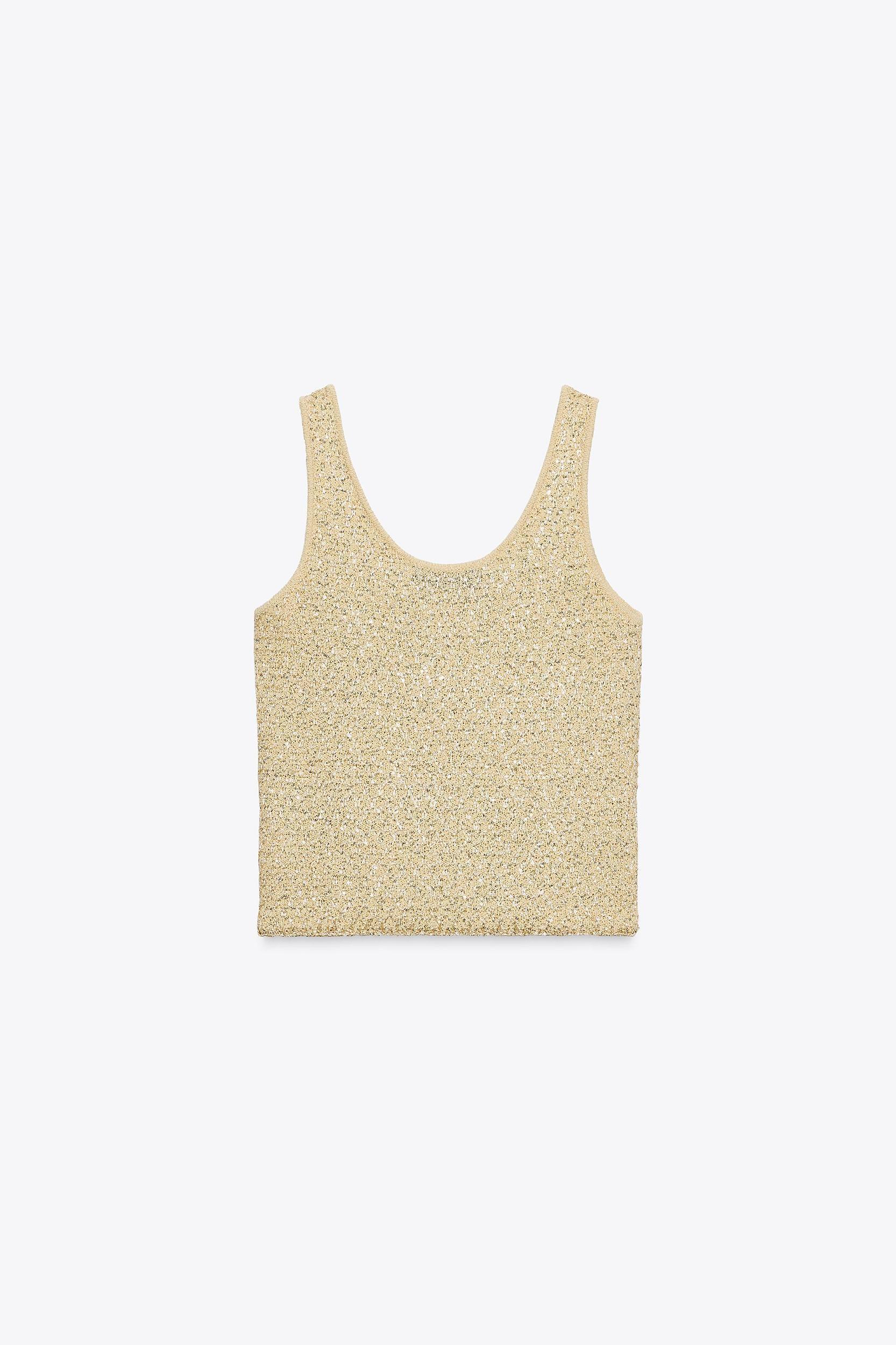 SEQUIN KNIT TOP Product Image