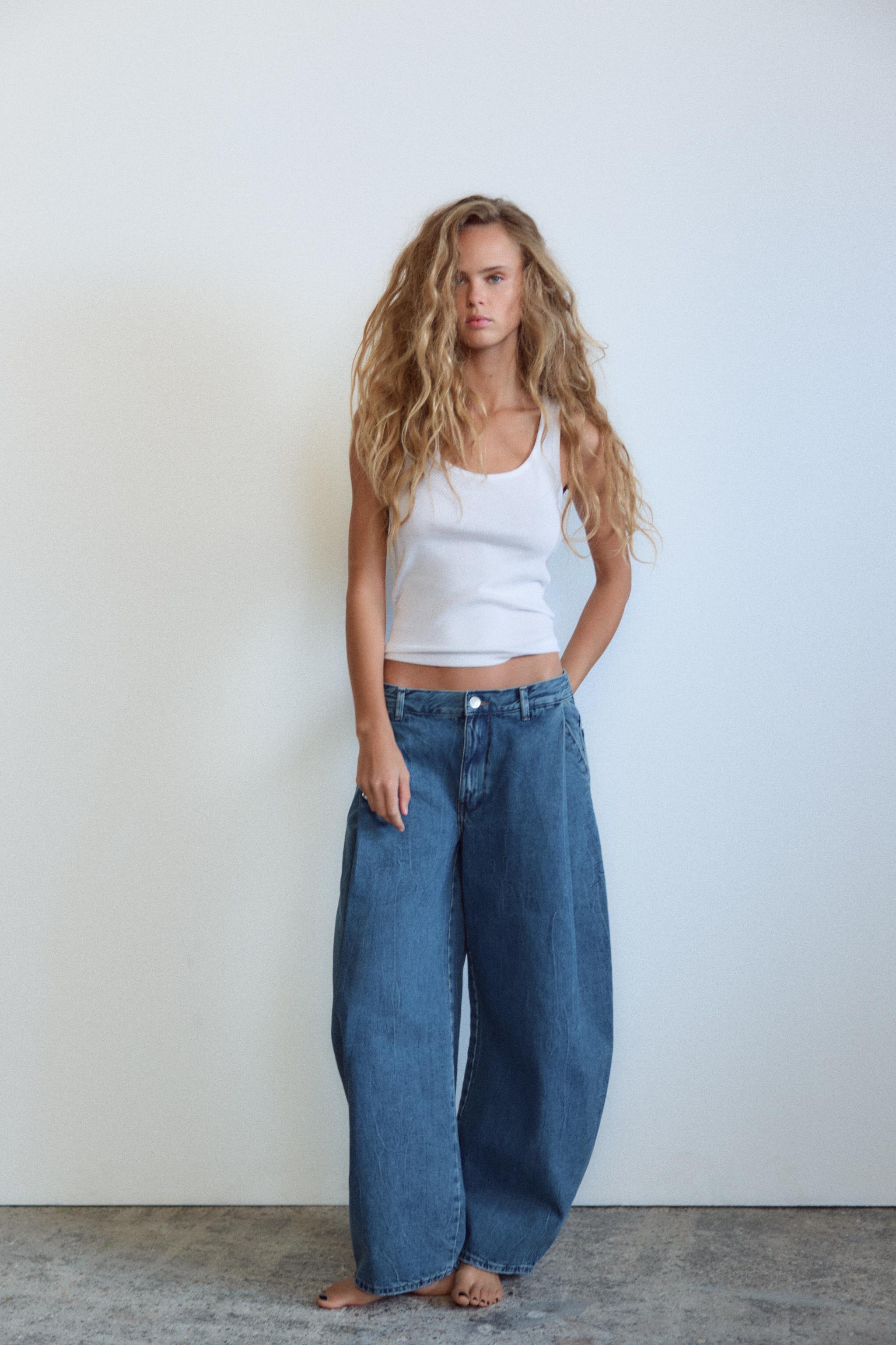 TRF LOW-RISE PLEATED JEANS Product Image