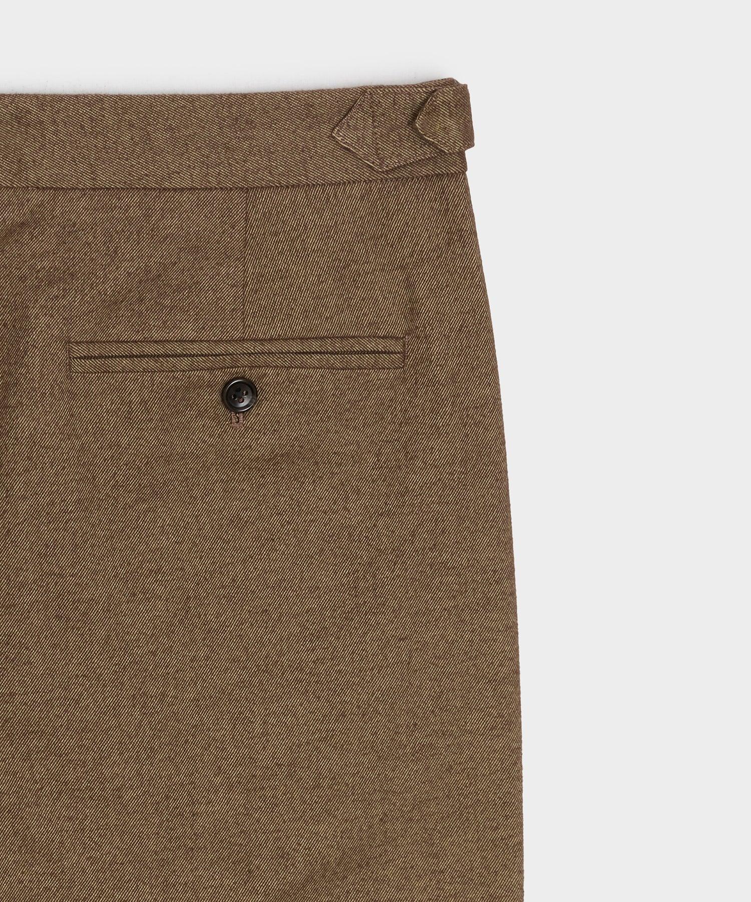 Italian Heathered Cotton Side Tab Trouser Product Image