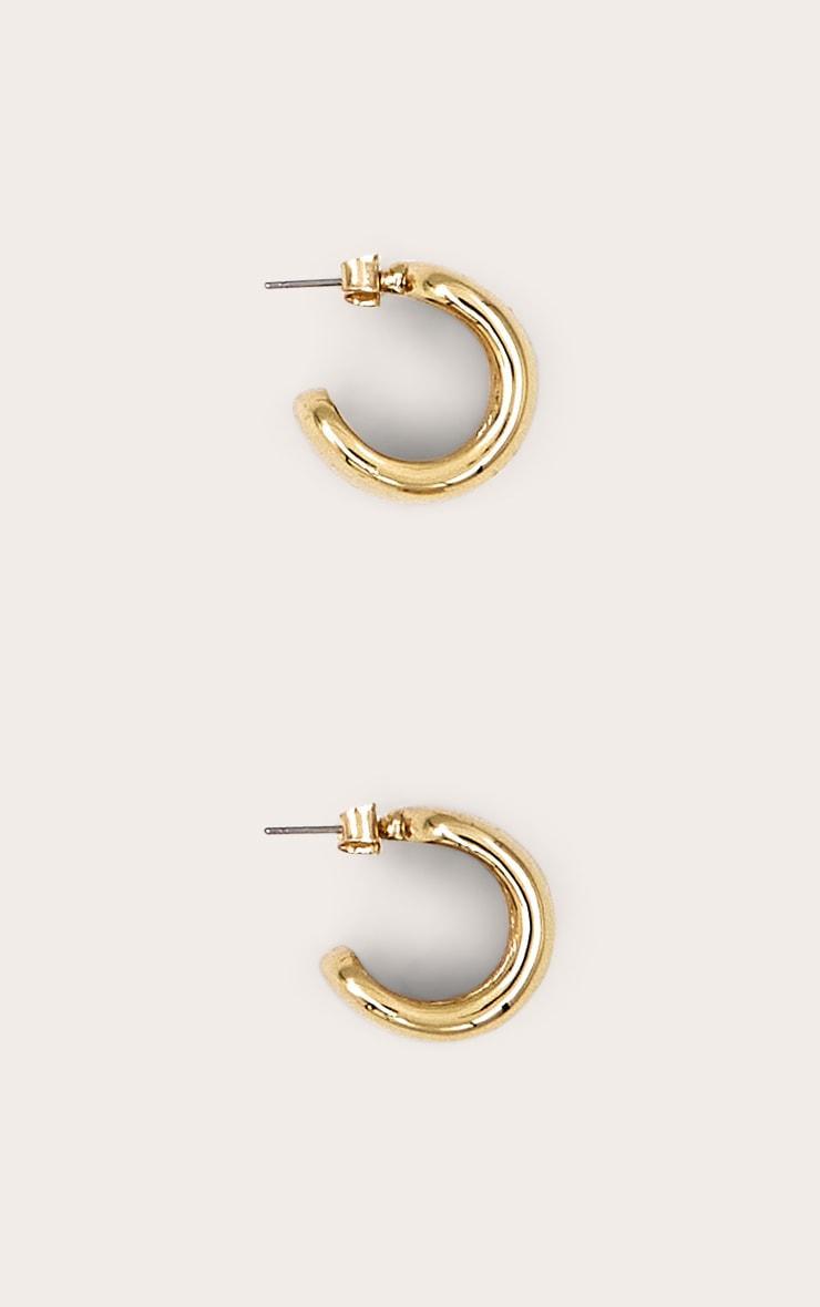 Gold Plated Smooth Hoop Earring Product Image