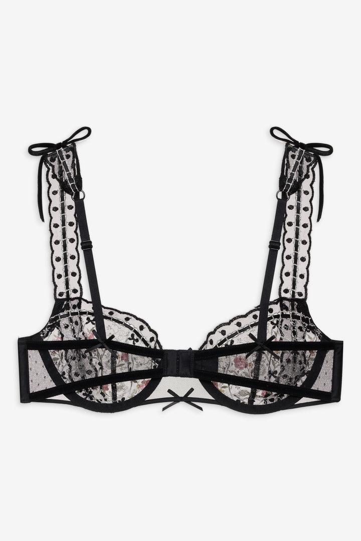 Loretta Underwire Bra — Black Product Image