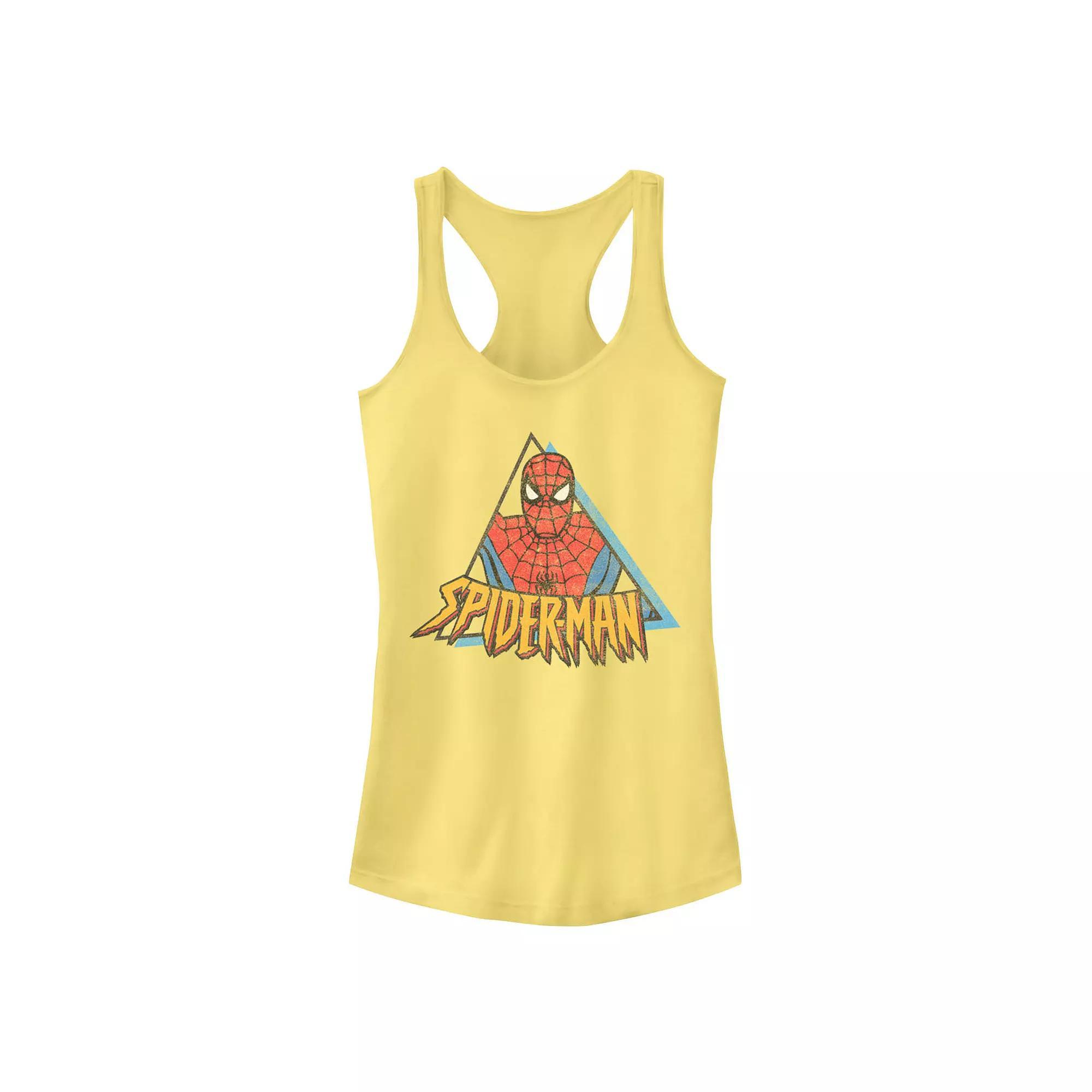 Juniors' Marvel Spider-Man Retro Triangle Portrait Graphic Tank Top, Girl's,  Product Image