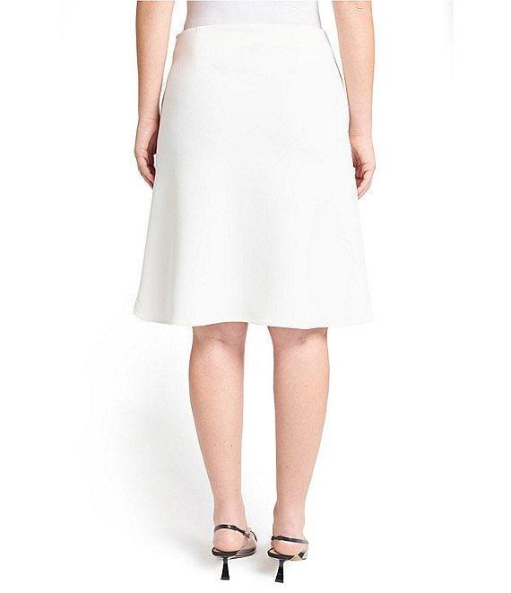 Ming Wang Solid Stretch Deco Crepe A-Line Skirt Product Image