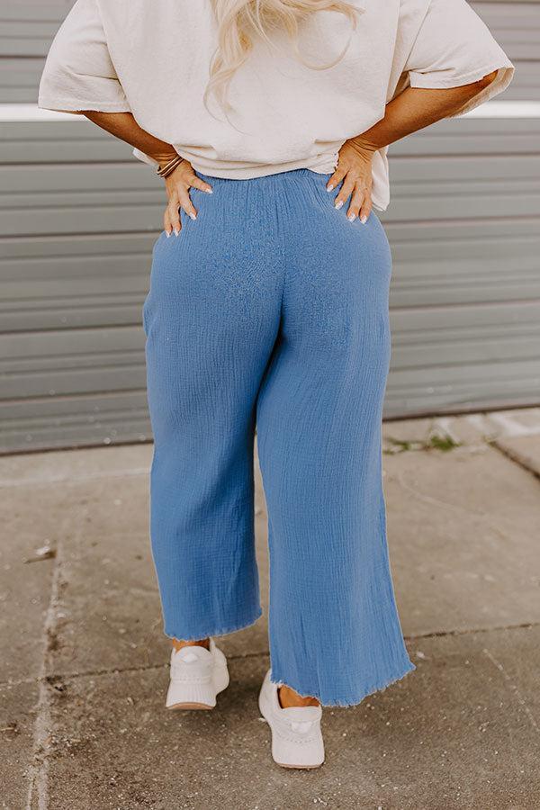 Sandy Coast High Waist Pants in Blue Curves Product Image