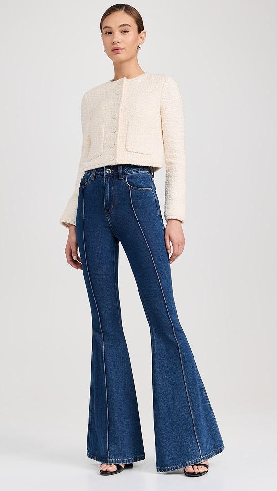 Self Portrait Denim Kick Flare Jeans | Shopbop Product Image