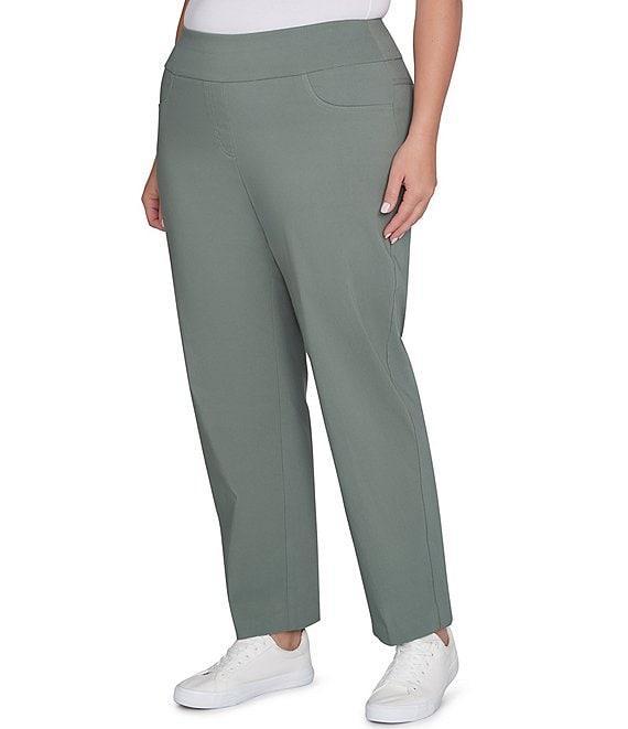 Ruby Rd. Plus Size Pull-On Millennium Tech Straight Leg Pants Product Image