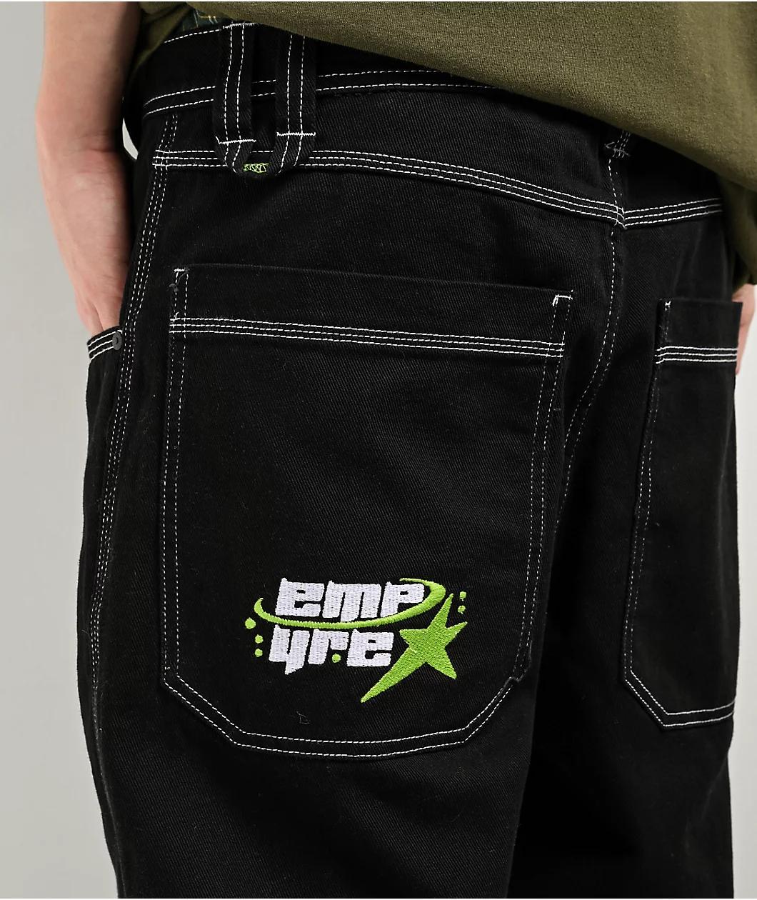 Empyre Y2K Star Black Carpenter Skate Jeans Product Image