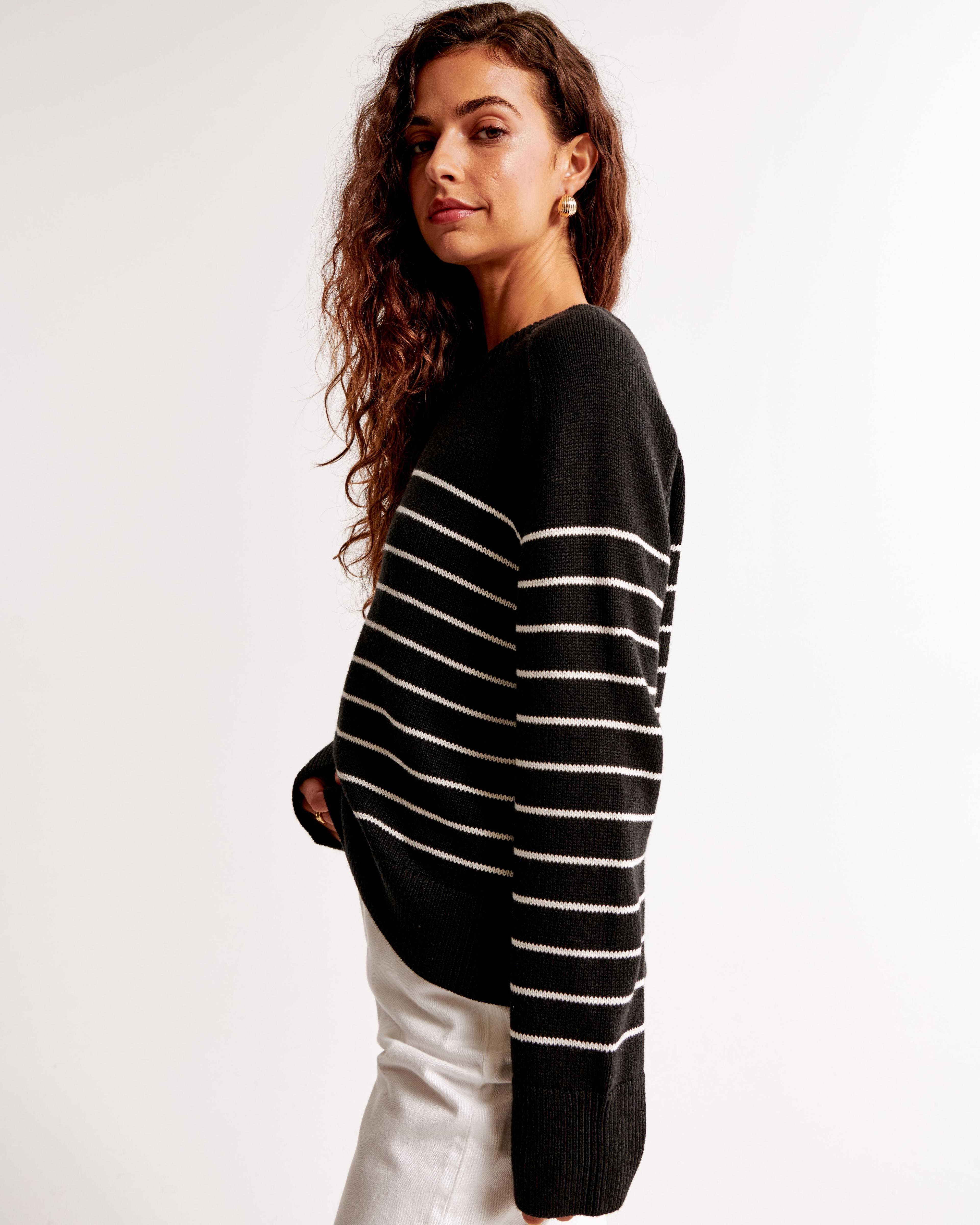 The A&F Madeline Cotton-Blend Crew Sweater Product Image