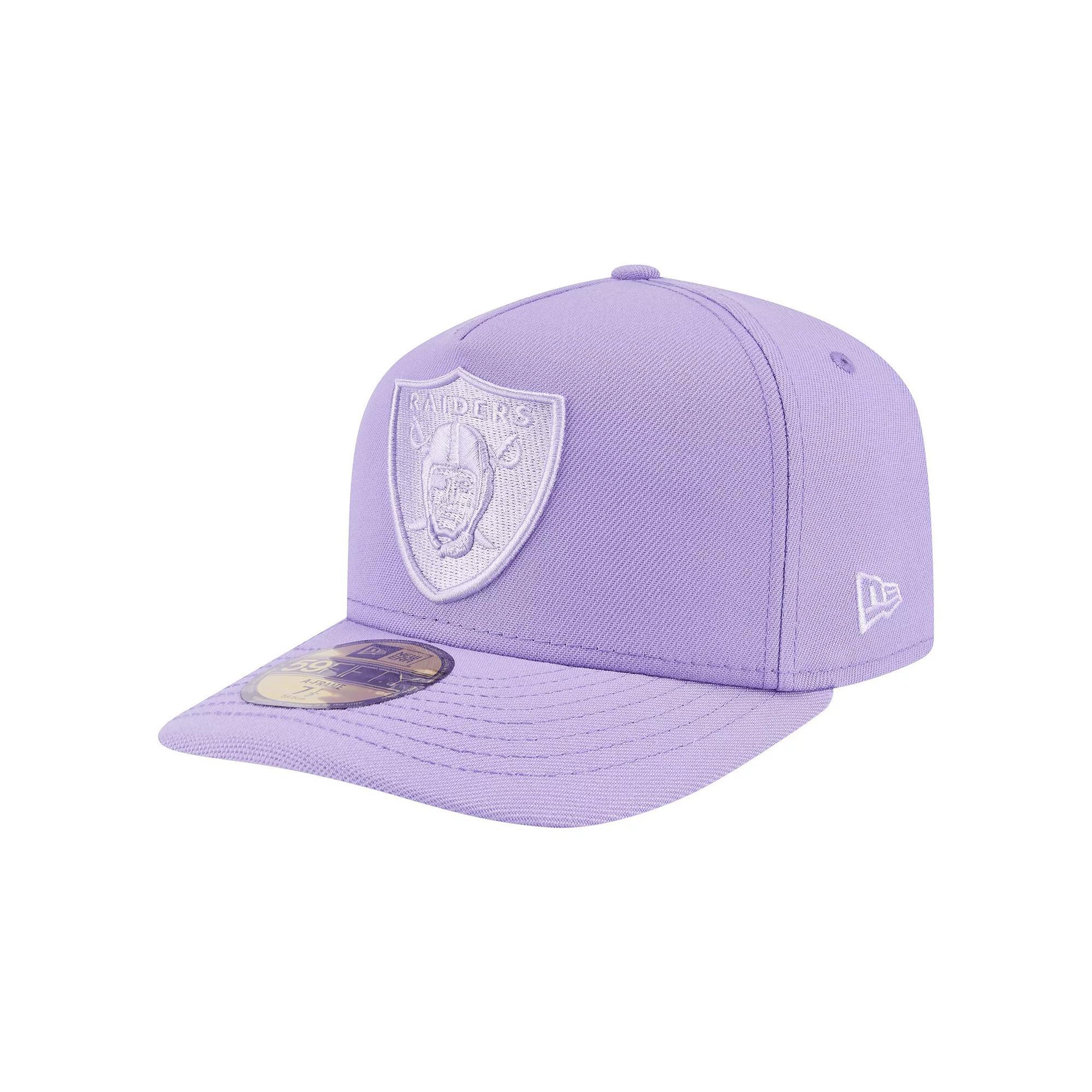 Men's New Era Light Purple Las Vegas Raiders Color Pack A-Frame 59FIFTY Fitted Hat, Size: 7 5/8, Lvr Lt Pur Product Image