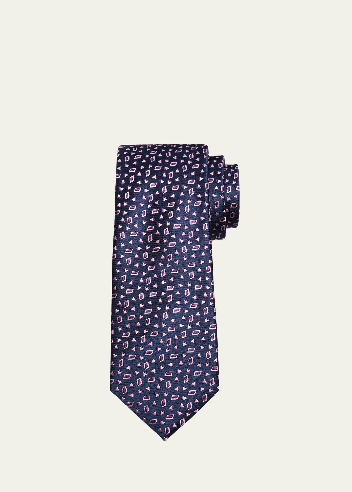 Mens Triangles Silk Tie Product Image