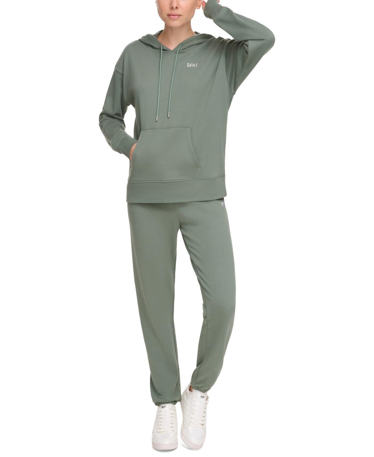 Dkny Sport Womens Metallic Logo Fleece Hoodie Product Image