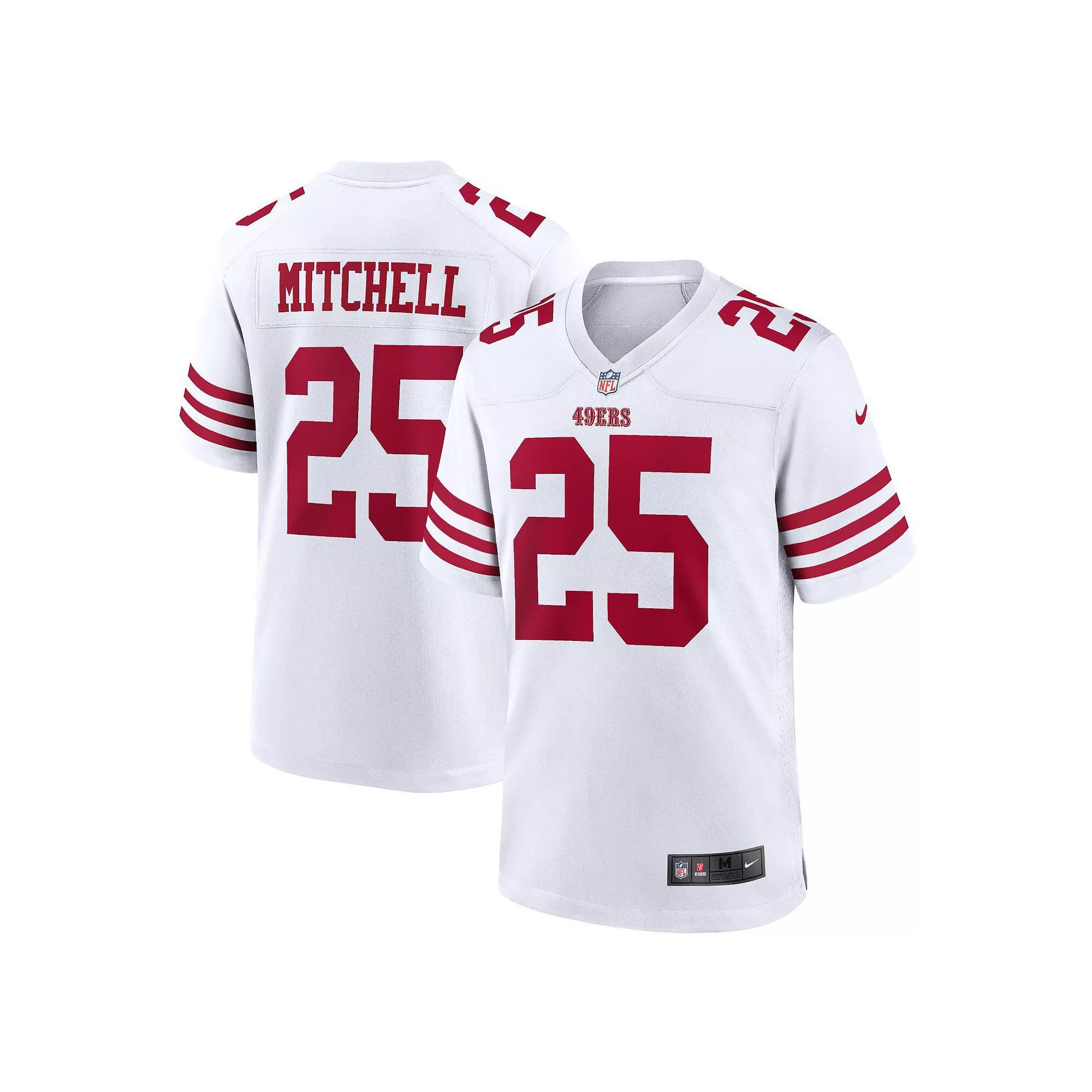 Men's Nike Elijah Mitchell White San Francisco 49ers Player Game Jersey, Size: Medium Product Image