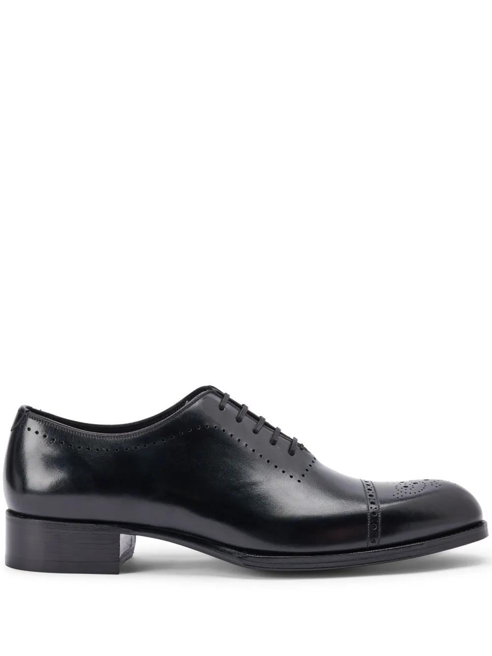 TOM FORD Edgar Leather Brogues In Black Product Image