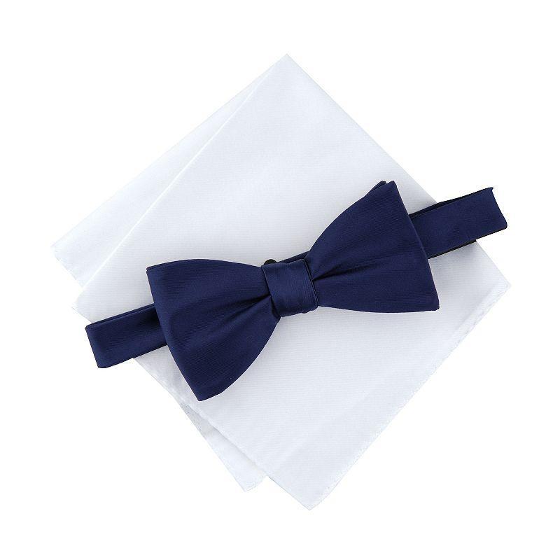 Mens Bespoke Pre-Tied Bowtie Set, Blue Bowtie Set Product Image