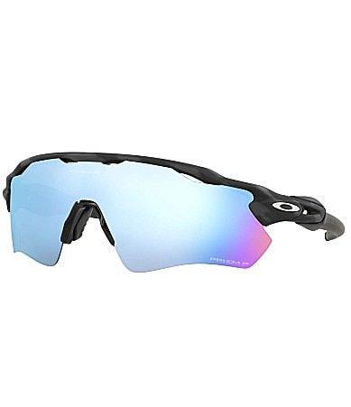 Oakley Mens OO9208 Radar Ev Path 38mm Polarized Rectangle Sunglasses - Matte Black Camoflage/Prizm Deep Water Product Image