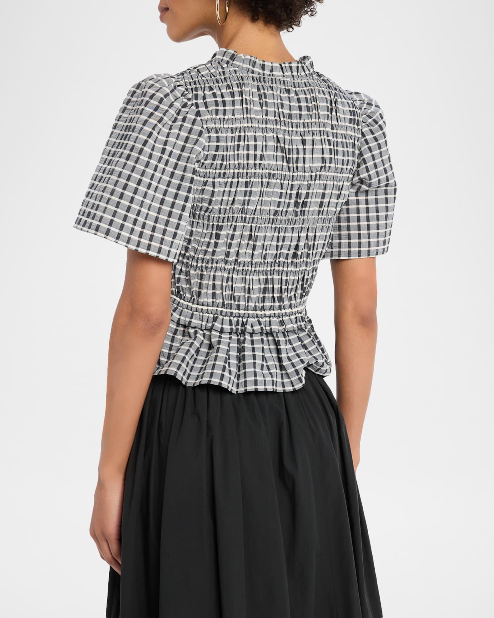 Portia Check Tie-Front Top Product Image