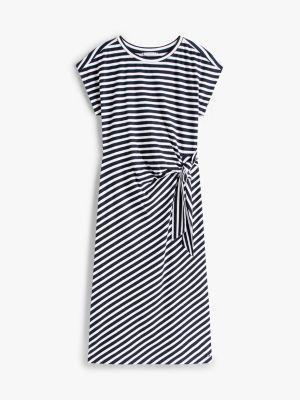 Stripe Side-Knot Midi Dress Product Image