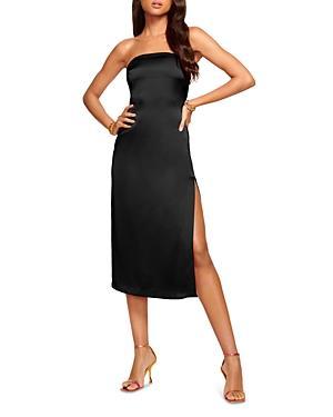 Womens Lisa Satin Strapless Midi-Dress Product Image