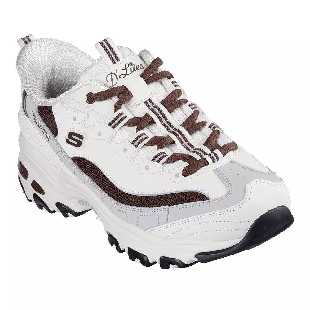 Skechers Hands Free Slip-ins® D'Lites Women's Sneakers, Size: 12, Off White Brown Product Image